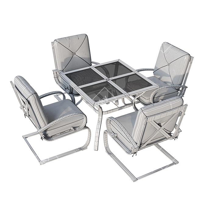 Cedar Creek Outdoor Lounge Set 3D model image 6