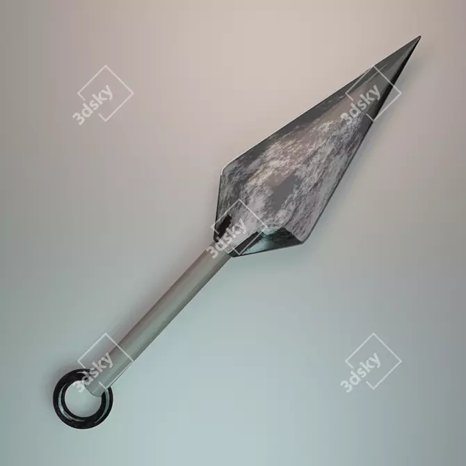 Stealth Black Ninja Kunai 3D model image 2