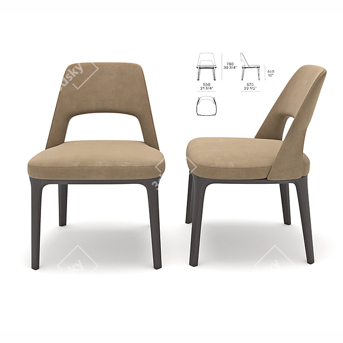 Stylish Poliform Furniture Set 3D model image 8