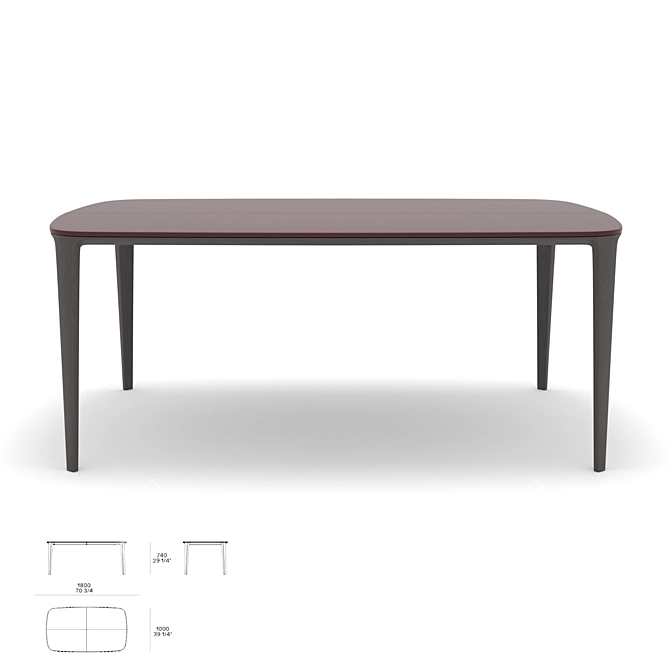 Stylish Poliform Furniture Set 3D model image 9