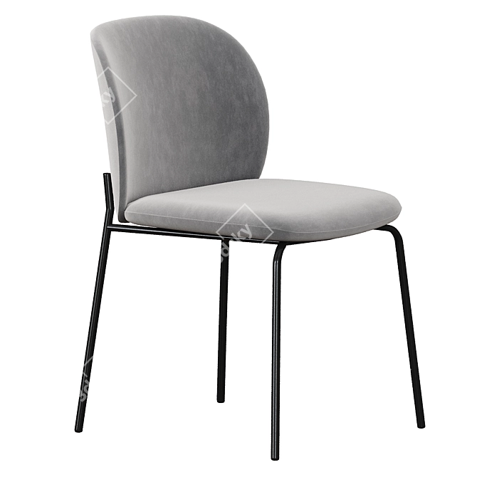 Modern PRINCETON Dining Chair 3D model image 2