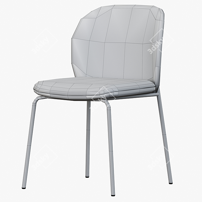 Modern PRINCETON Dining Chair 3D model image 4