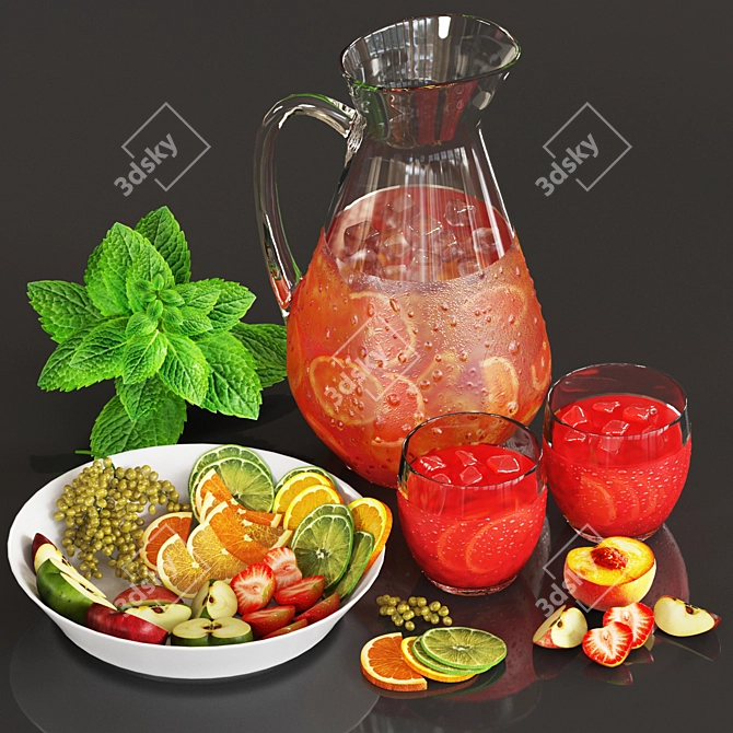 Fresh Squeezed Juice Medley 3D model image 1