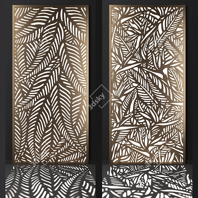 Botanical Charm Decorative Partition 3D model image 2