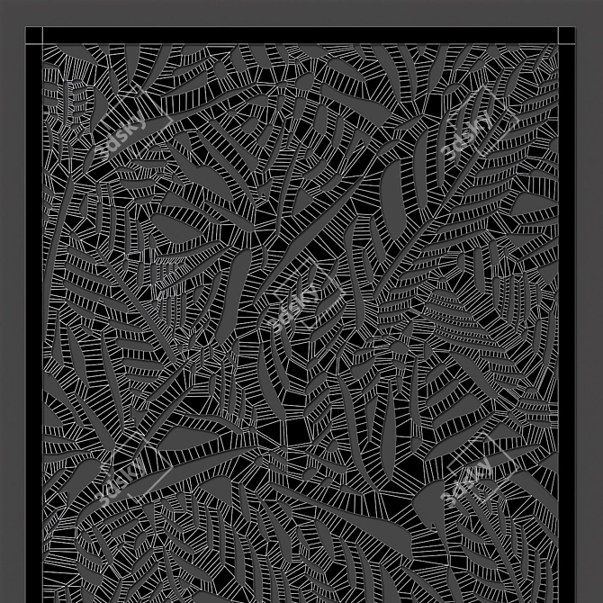 Botanical Charm Decorative Partition 3D model image 6