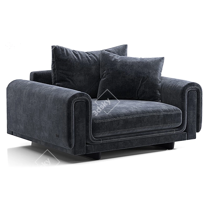 Underline Loveseat - Unparalleled Elegance 3D model image 5