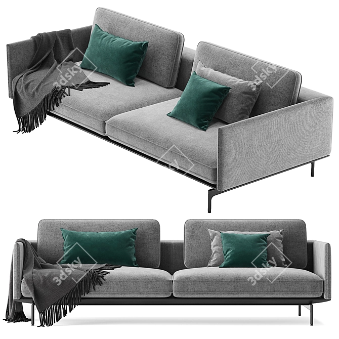 Modern and Luxurious Rolf Benz LIV Sofa 3D model image 2