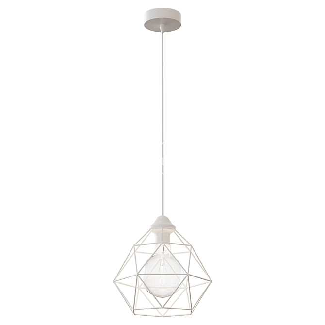 Tara White Chandelier: Elegant Lighting Bliss 3D model image 1