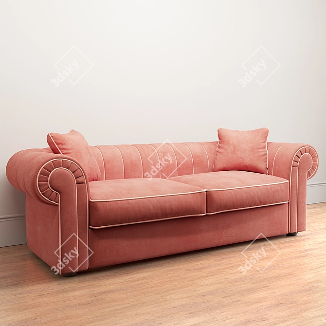 Modern Chester Sofa 3D model image 1