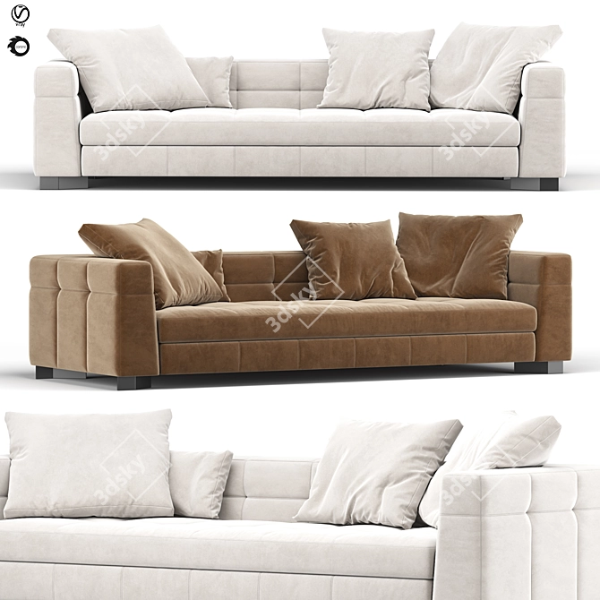 Luxury Blazer Sofa: Elegant 2013 Design 3D model image 1