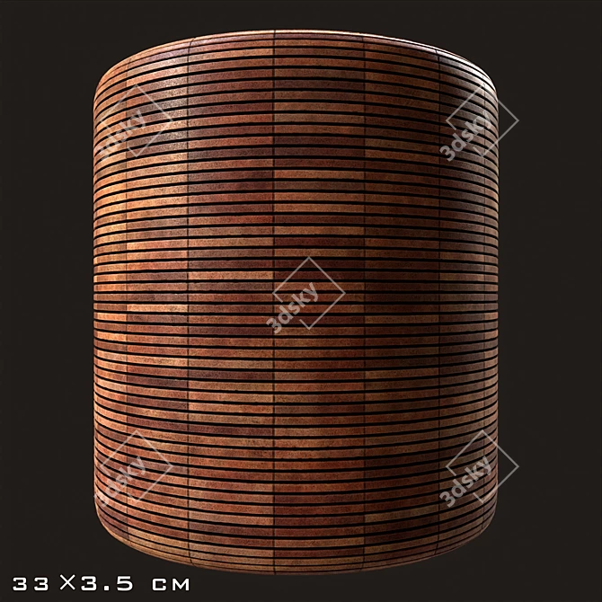 Rustic Red American Brick 03: Authentic Industrial Texture 3D model image 3