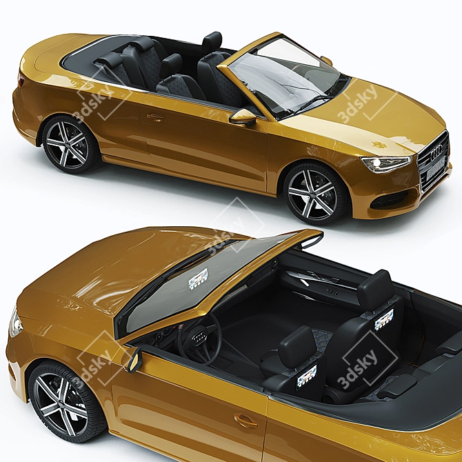 Exhilarating Audi C3 Convertible 3D model image 1