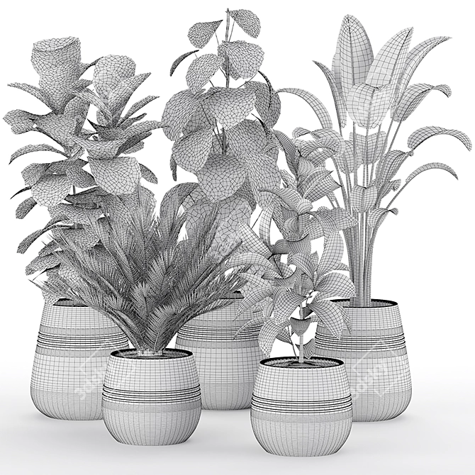 Lush Greenery Collection for Vibrant Interiors 3D model image 4