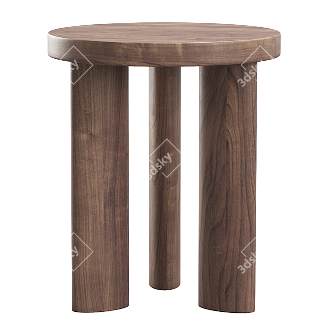 Modern Orbit Four Legged Stool 3D model image 3