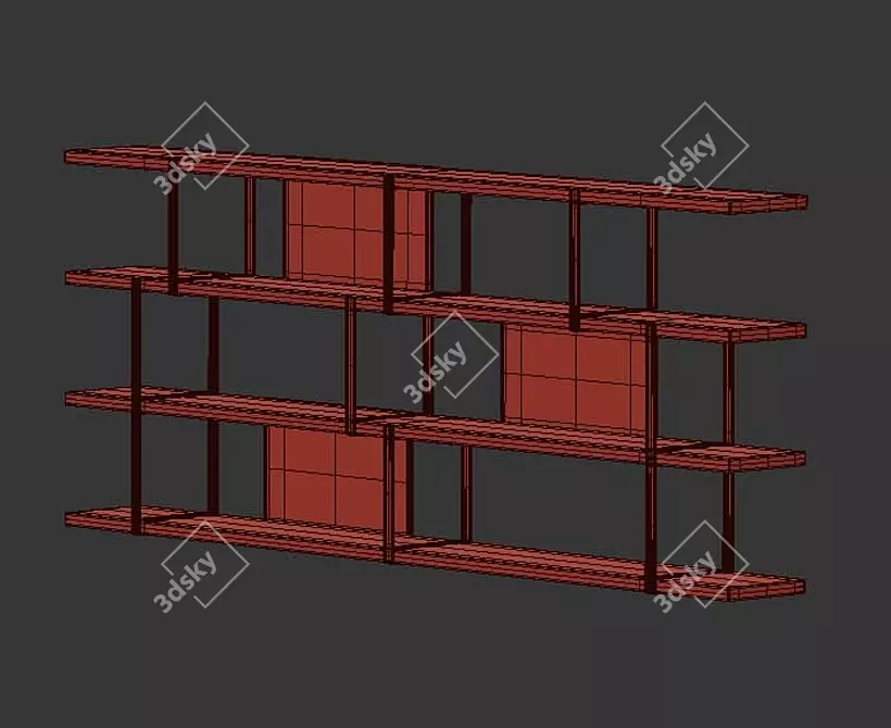 Elegant Dalton Bookcase - Minotti 3D model image 2