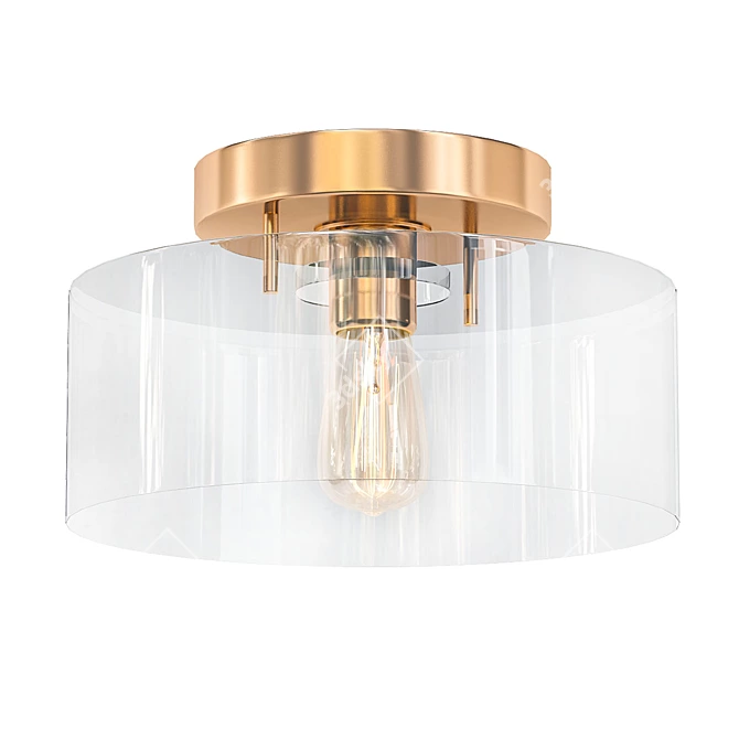 Hybrid Metals Ceiling Light 3D model image 1