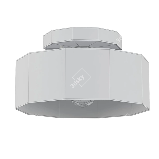 Hybrid Metals Ceiling Light 3D model image 2