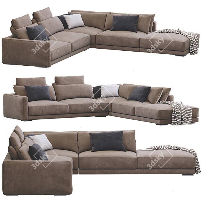 Bristol Sofa: Sleek and Stylish 3D model image 1