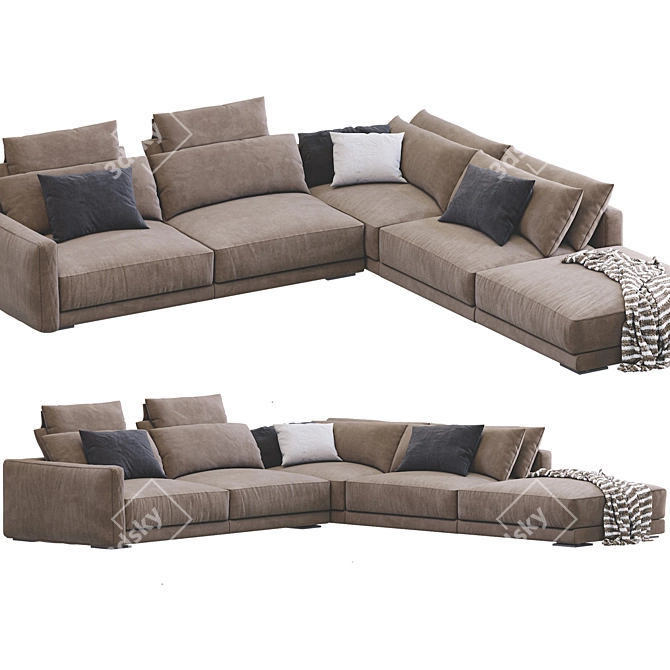 Bristol Sofa: Sleek and Stylish 3D model image 2