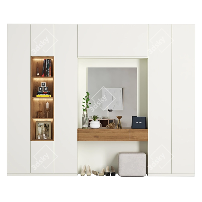 Modern Hallway Console Set 3D model image 1