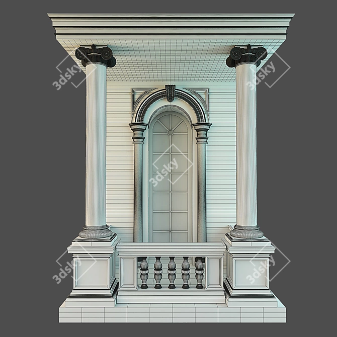 Classic Facade Accent  Classic Building Ornament 3D model image 9