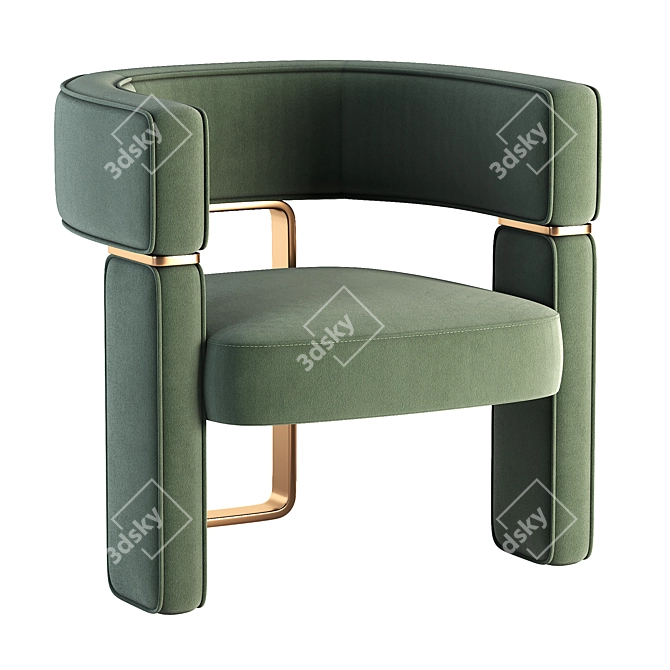Modern Braselet Armchair Replica 3D model image 3