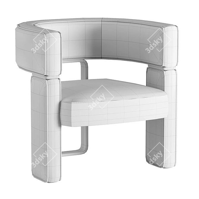 Modern Braselet Armchair Replica 3D model image 4