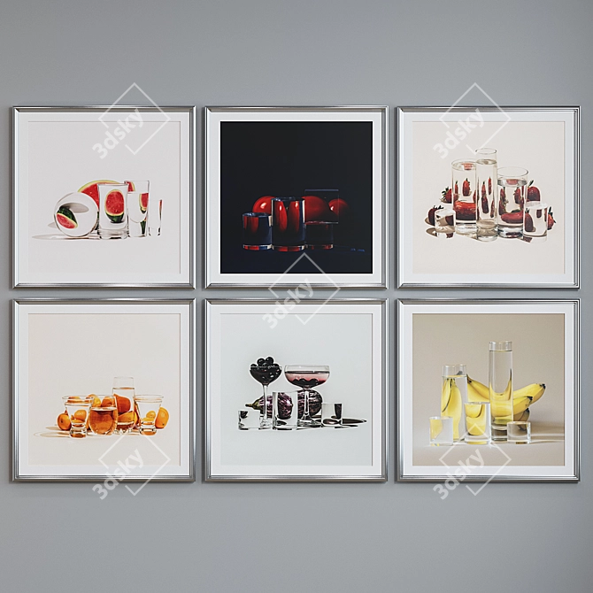 Modern Style Picture Frame Set 3D model image 4