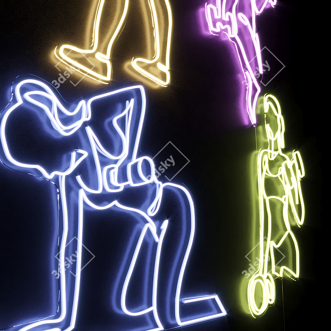 Dynamic Glow Fitness Set 3D model image 3