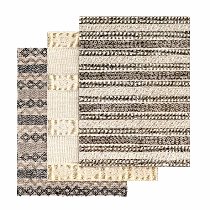 Classic Farmhouse Neutrals Rug 3D model image 3