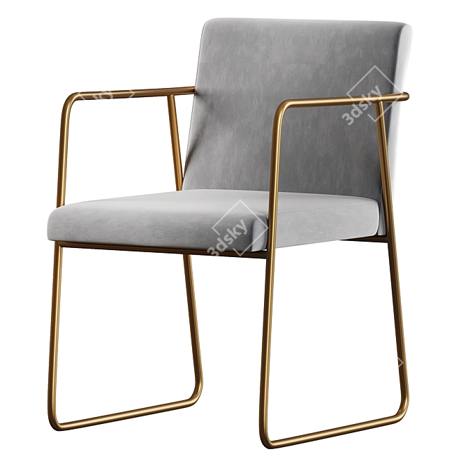 Modern CB2 Rouka Chair 3D model image 1