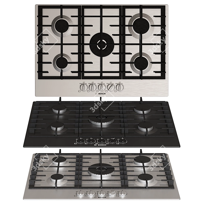 Effortless Cooking with BOSCH Series8 Hobs 3D model image 5