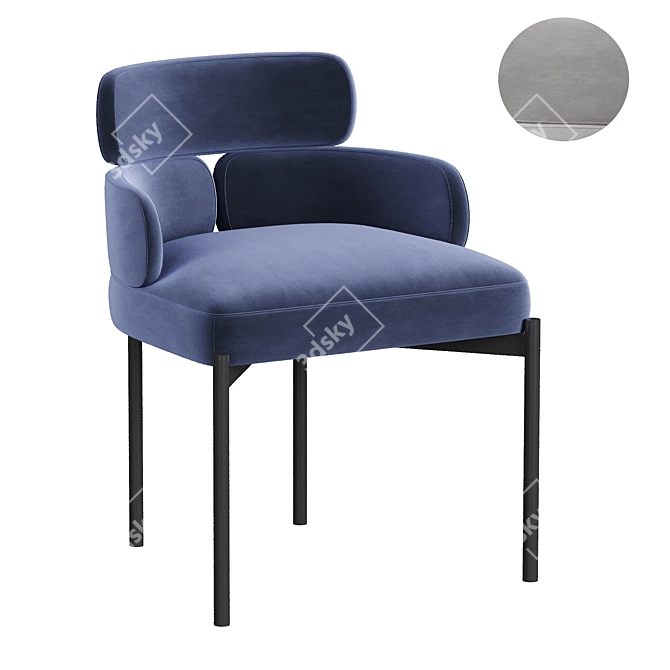 Sleek Meridiani Sylvie Chair 3D model image 1