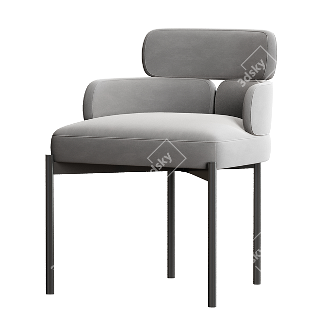 Sleek Meridiani Sylvie Chair 3D model image 2