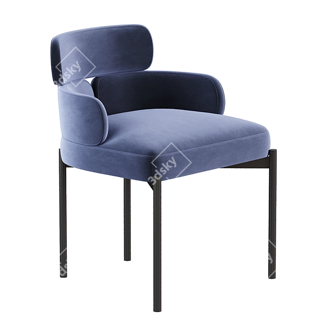 Sleek Meridiani Sylvie Chair 3D model image 3