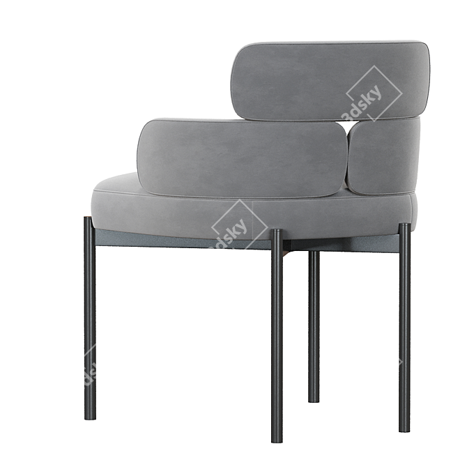 Sleek Meridiani Sylvie Chair 3D model image 4