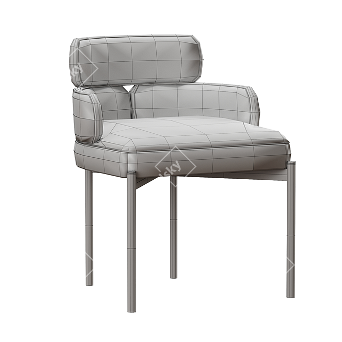 Sleek Meridiani Sylvie Chair 3D model image 5