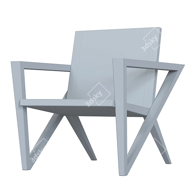 Elegant Line Chair: Hyojoo 3D model image 6