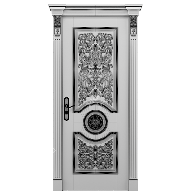 Elegant Decorative Door 3D model image 3