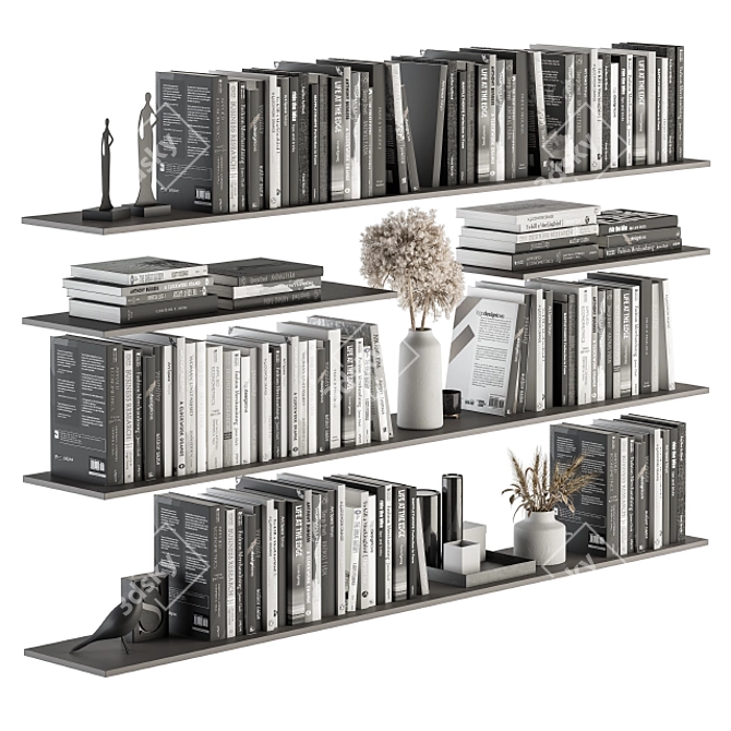 Elegant Shelf Decor Set 3D model image 1