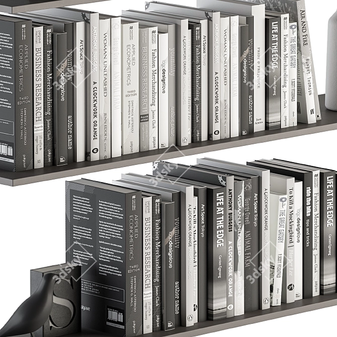 Elegant Shelf Decor Set 3D model image 2