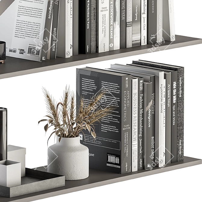 Elegant Shelf Decor Set 3D model image 3