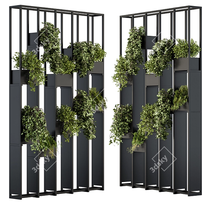 EcoDivider: Botanical Wall Panel 3D model image 1