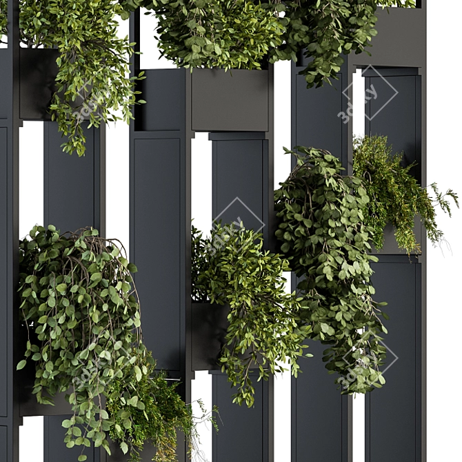 EcoDivider: Botanical Wall Panel 3D model image 3