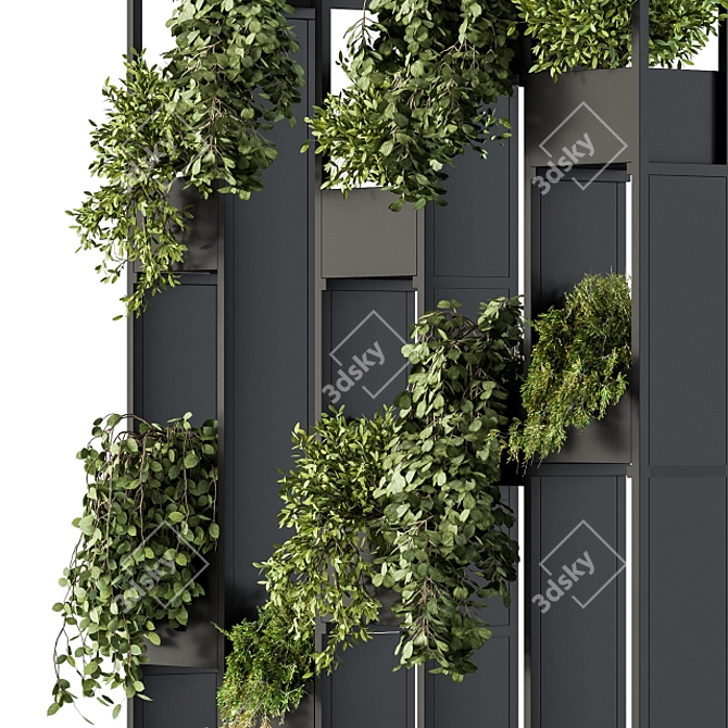 EcoDivider: Botanical Wall Panel 3D model image 4