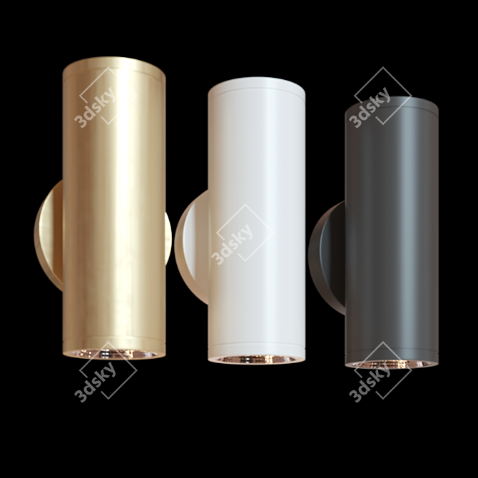 Modern Hotel Corridor Wall Sconce 3D model image 1