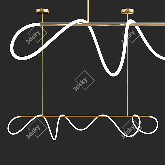 Elegant GLORIFY L Chandelier 3D model image 1