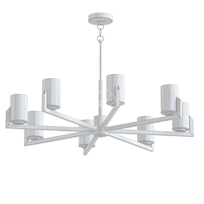 Modern Dart Large Chandelier 3D model image 2