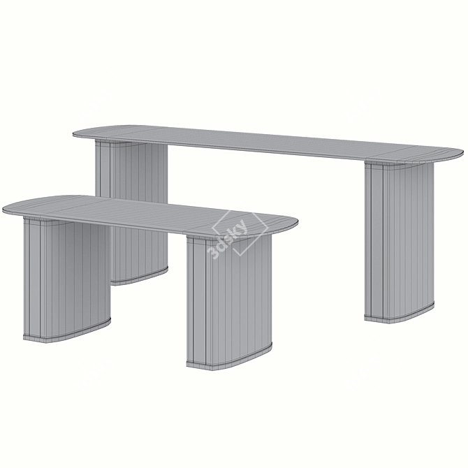 Modern Bentley Home Neston Coffee Tables 3D model image 3