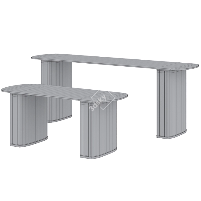 Modern Bentley Home Neston Coffee Tables 3D model image 5